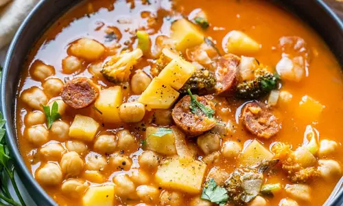चोरिज़ो, गोभी और चना स्टू रेसिपी चोरिज़ो, गोभी और चना स्टू रेसिपी