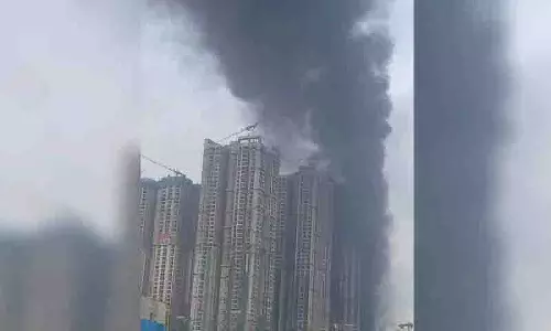 Kokapet में माई होम के निर्माणाधीन हाई राइज़ प्रोजेक्ट में आग Kokapet में माई होम के निर्माणाधीन हाई राइज़ प्रोजेक्ट में आग