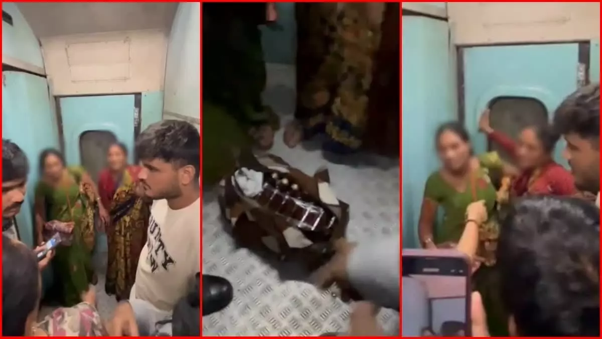 ट्रेन में शराब बेचती दो महिलाओं का Video वायरल