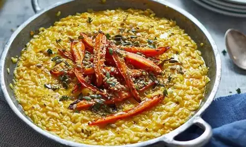 पनीर भुनी गाजर रिसोट्टो रेसिपी