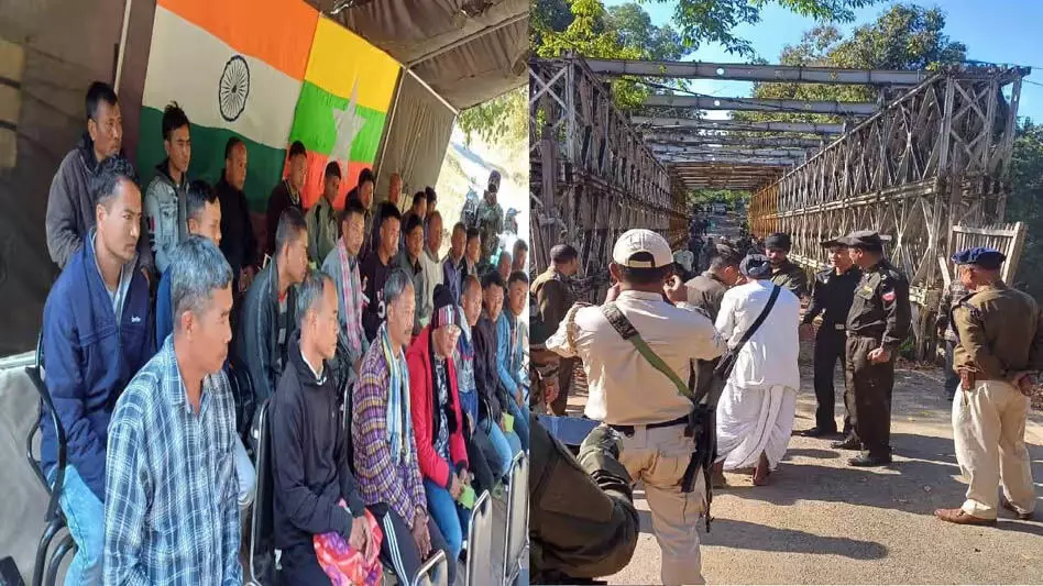 Manipur : 26 म्यांमार नागरिकों को वापस भेजा गया