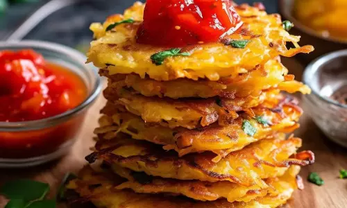 शहद और सरसों की चटनी के साथ रूट वेज फ्रिटर्स रेसिपी