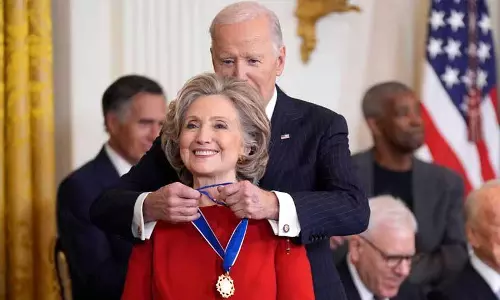 Biden ने हिलेरी, मेस्सी, सोरोस को प्रेसिडेंशियल मेडल ऑफ फ्रीडम से सम्मानित किया