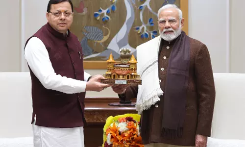 सीएम धामी ने पीएम मोदी से की मुलाकात, राष्ट्रीय खेलों के लिए किया आमंत्रित