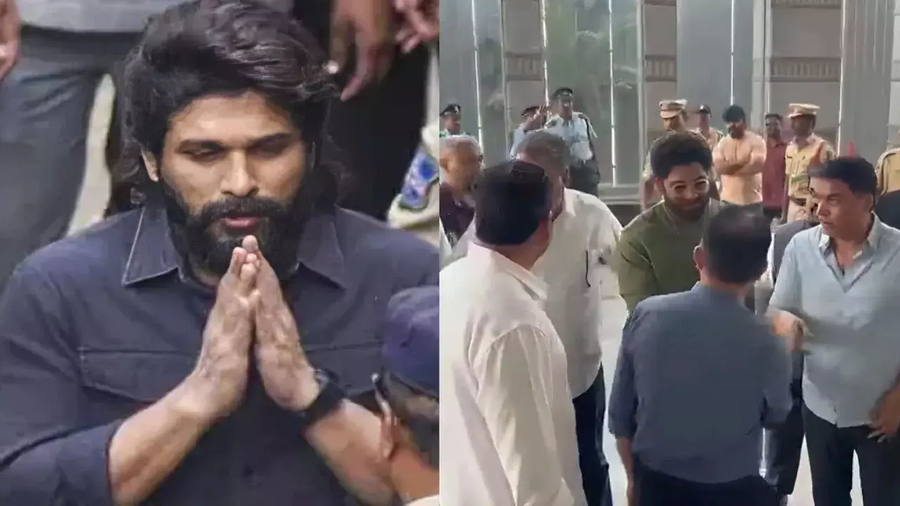 Allu Arjun हैदराबाद के अस्पताल में घायल बच्चे से मिलने पहुंचे