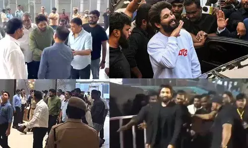 अल्लू अर्जुन अपने निजी बाउंसरों के बिना KIMS पहुंचे