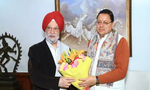 Uttarakhand CM ने केंद्रीय मंत्री हरदीप पुरी से मुलाकात की