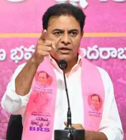 KTR ने महिलाओं को वित्तीय सहायता देने के मामले में झूठ फैलाने के लिए कांग्रेस की आलोचना की