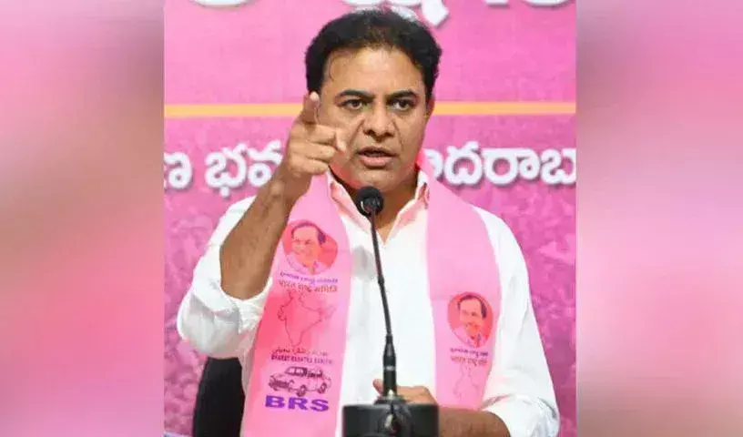 KTR ने महिलाओं को वित्तीय सहायता देने के मामले में झूठ फैलाने के लिए कांग्रेस की आलोचना की