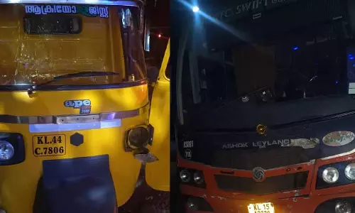 Thrissur में केएसआरटीसी बस-ऑटोरिक्शा की टक्कर में 4 वर्षीय बच्चे की मौत