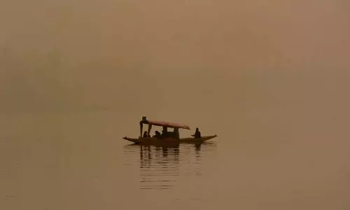 कोहरे के बीच Kashmir में कड़ाके की ठंड से कुछ राहत मिली