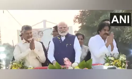 Andhra Pradesh: प्रधानमंत्री मोदी ने विशाखापत्तनम में रोड शो किया