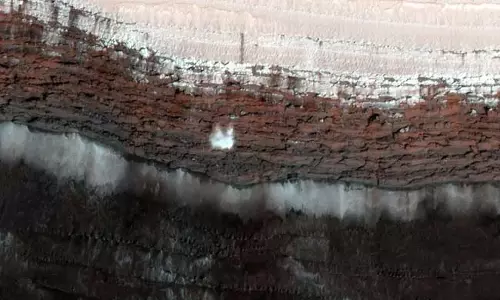 मंगल ग्रह पर वसंत ऋतु में हिमस्खलन: गैस गीजर और विस्फोट होते देखे मंगल ग्रह पर वसंत ऋतु में हिमस्खलन: गैस गीजर और विस्फोट होते देखे