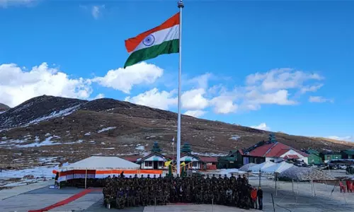 Arunachal: चीन सीमा के पास तवांग में 73 फुट ऊंचा भारतीय ध्वज लगाया गया