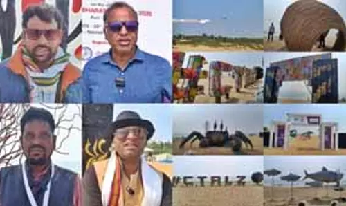 Puri Beach Festival: अपशिष्ट पदार्थों से बनी मूर्तियां आकर्षण का केंद्र