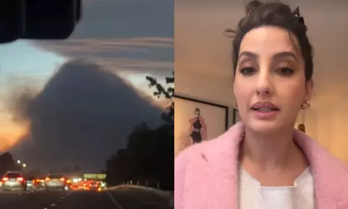 Nora Fatehi और उनकी टीम को जंगल की आग के कारण लॉस एंजिल्स के होटल से निकाला गया Nora Fatehi और उनकी टीम को जंगल की आग के कारण लॉस एंजिल्स के होटल से निकाला गया