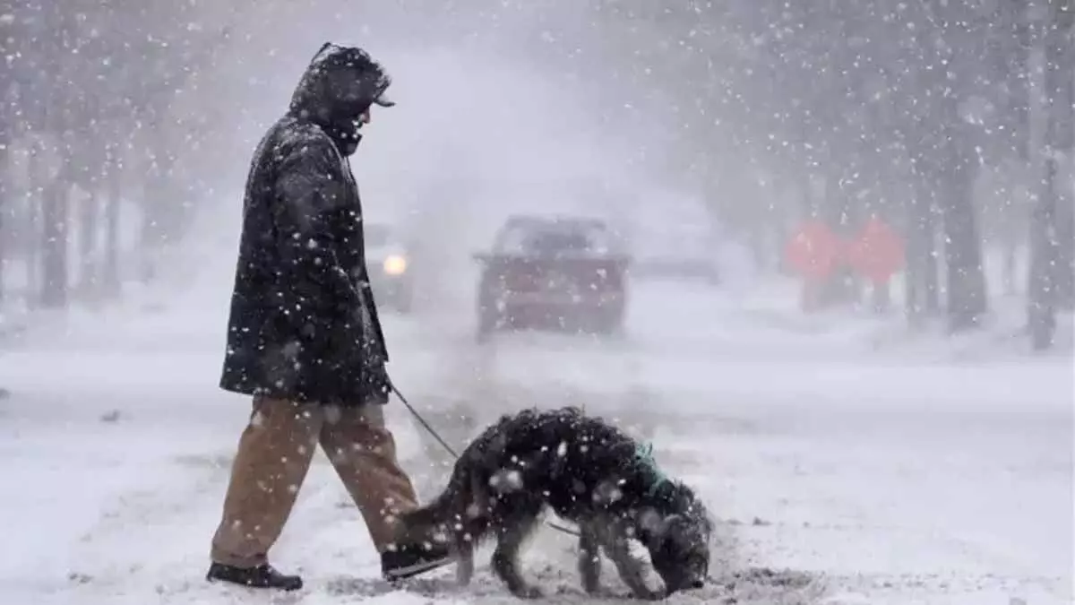 Winter storm दक्षिण की ओर बढ़ा, आपातकाल की स्थिति उत्पन्न