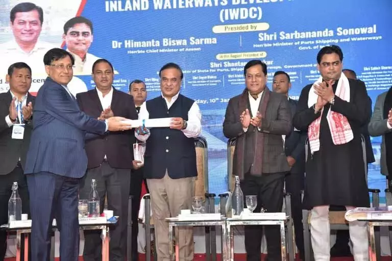 Assam : सर्बानंद सोनोवाल ने IWDC बैठक में भारत के अंतर्देशीय जलमार्गों को पुनर्जीवित करने के लिए