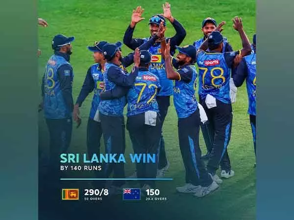 Sri Lanka ने न्यूजीलैंड के खिलाफ तीसरा वनडे 140 रन से जीता, क्लीन-स्वीप से बचा