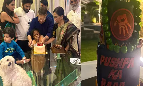 पुष्पा का बाप: Allu Arjun ने पिता अल्लू अरविंद के जन्मदिन की झलकियाँ साझा कीं