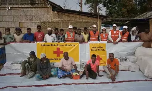 IRCS ने अग्नि प्रभावित परिवारों को राहत प्रदान की