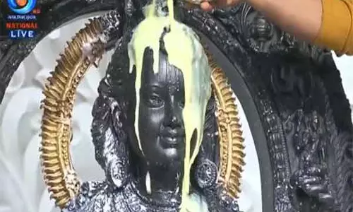 Pran Pratishtha की पहली वर्षगांठ पर राम जन्मभूमि मंदिर में महाभिषेक किया गया Pran Pratishtha की पहली वर्षगांठ पर राम जन्मभूमि मंदिर में महाभिषेक किया गया