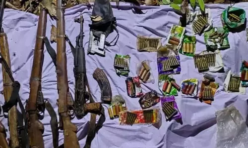 आत्मसमर्पण करने वाले नक्सलियों के हथियार भी जब्त, कोप्पा तालुक के मेगुर जंगल में मिले