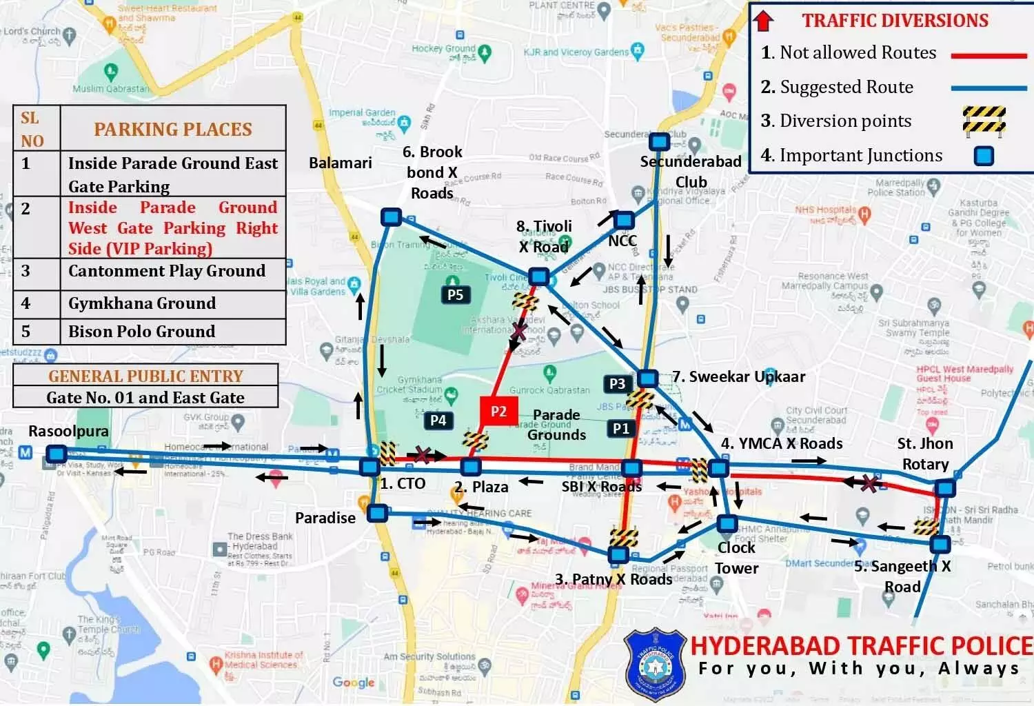 Hyderabad: अंतर्राष्ट्रीय पतंग एवं मिठाई महोत्सव के लिए यातायात परामर्श