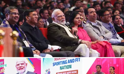 पीएम मोदी के साथ ओपी चौधरी विकसित भारत यंग लीडर्स डायलॉग में हुए शामिल