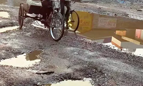 Haryana : नरवाना में सड़कें गड्ढों से भरी हैं Haryana : नरवाना में सड़कें गड्ढों से भरी हैं