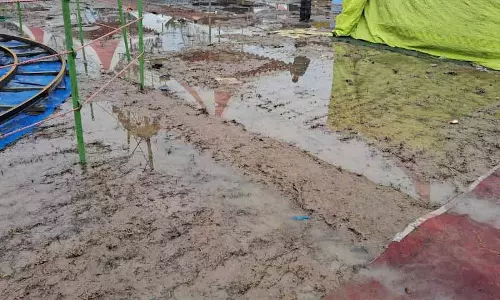 Punjab: माघी मेला स्थल जलमग्न Punjab: माघी मेला स्थल जलमग्न