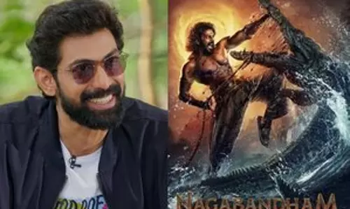 Rana Daggubati ने नागबंधम से रुद्र के रूप में विराट कर्ण का लुक जारी किया Rana Daggubati ने नागबंधम से रुद्र के रूप में विराट कर्ण का लुक जारी किया