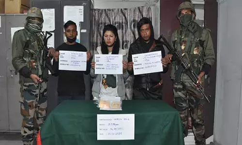 Assam राइफल्स ने आइजोल में 9.51 लाख रुपये की हेरोइन बरामद की, तीन गिरफ्तार
