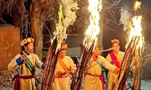 Lahaul-Spiti के लोग सौभाग्य और भरपूर फसल के लिए मनाते, हाल्दा Lahaul-Spiti के लोग सौभाग्य और भरपूर फसल के लिए मनाते, हाल्दा