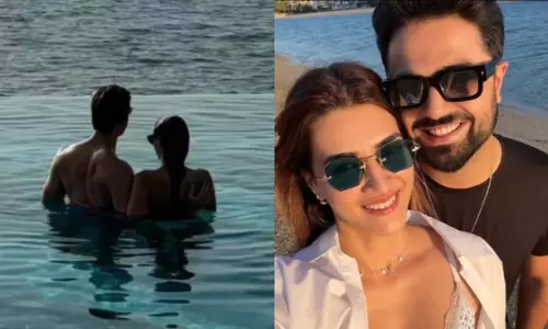 Kriti Sanon ने बॉयफ्रेंड कबीर बहिया के साथ पूल में डुबकी लगाई