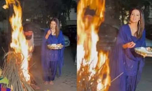 गीता बसरा ने धूमधाम से मनाई लोहड़ी
