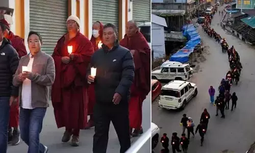 Arunachal : तवांग में विधायक नामगे त्सेरिंग के नेतृत्व में तिब्बत भूकंप पीड़ितों के सम्मान