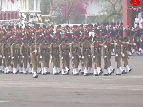 अग्निवीर महिला मार्चिंग टुकड़ी ने 77th Army Day परेड में भाग लिया