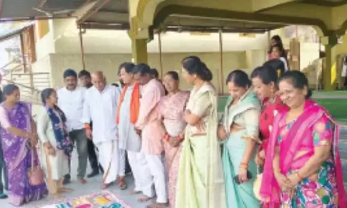 Telangana: हिंदू उत्सव समिति द्वारा रंगोली प्रतियोगिताएं आयोजित की गईं