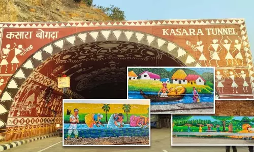 सुरंगों को आकर्षक चित्रों से सजाया गया, ठाणे-नासिक को जोड़ने वाली चित्रकला का प्रदर्शन सुरंगों को आकर्षक चित्रों से सजाया गया, ठाणे-नासिक को जोड़ने वाली चित्रकला का प्रदर्शन
