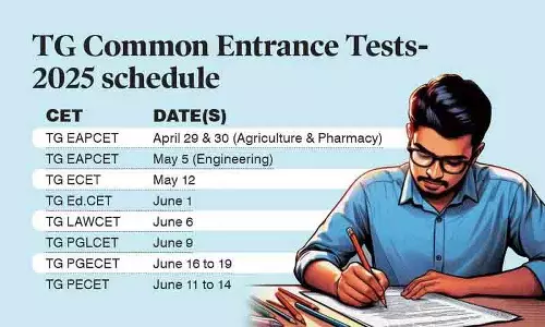 वर्ष 2025 के लिए Telangana में विभिन्न सामान्य प्रवेश परीक्षाओं का कार्यक्रम जारी वर्ष 2025 के लिए Telangana में विभिन्न सामान्य प्रवेश परीक्षाओं का कार्यक्रम जारी