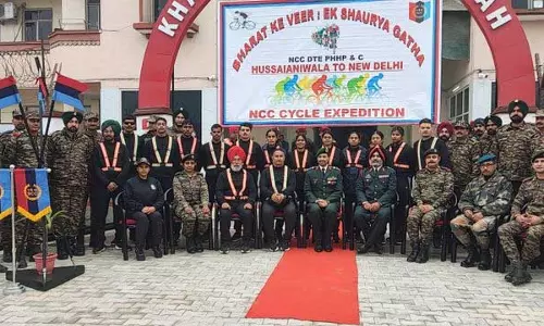 Haryana : एनसीसी साइकिल अभियान अंबाला कैंट पहुंचा