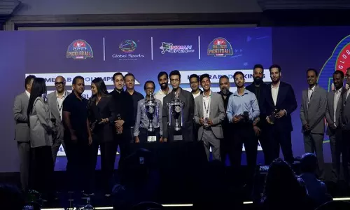 इंडियन ओपन पिकलबॉल टूर्नामेंट की घोषणा सितारों से सजी प्रेस कॉन्फ्रेंस में की गई, जो 3 से 9 February तक चलेगा इंडियन ओपन पिकलबॉल टूर्नामेंट की घोषणा सितारों से सजी प्रेस कॉन्फ्रेंस में की गई, जो 3 से 9 February तक चलेगा