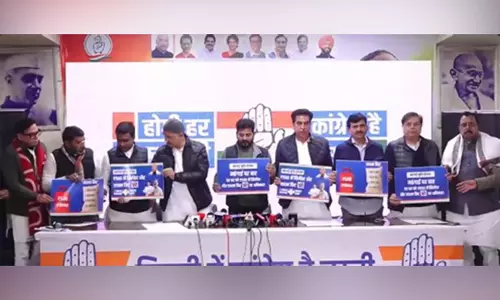 Delhi Election: कांग्रेस ने सत्ता में आने पर 500 रुपये में गैस सिलेंडर, 300 यूनिट बिजली देने का वादा किया