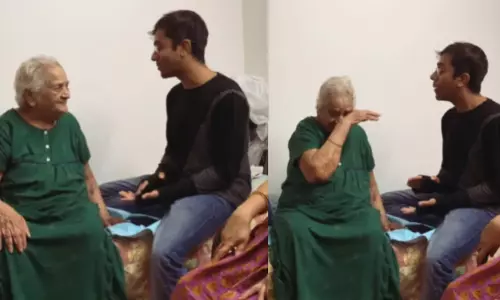 परदादी के सामने पोते ने गाया नवरागामालिका गाना, देखें दिल छू लेने वाला VIDEO... परदादी के सामने पोते ने गाया नवरागामालिका गाना, देखें दिल छू लेने वाला VIDEO...