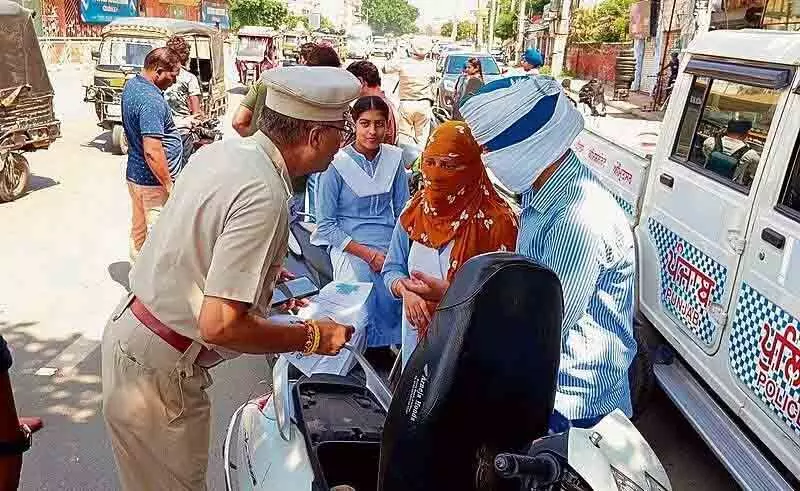 Malerkotla पुलिस ने 89 यातायात उल्लंघनकर्ताओं से 21 लाख रुपये का जुर्माना वसूला