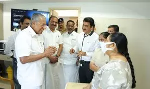 CM Vijayan ने कांग्रेस विधायक उमा थॉमस से मुलाकात की