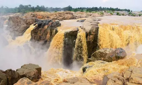 50 फीट की ऊंचाई से गिरता जल, मन मोह रहा पर्यटकों का