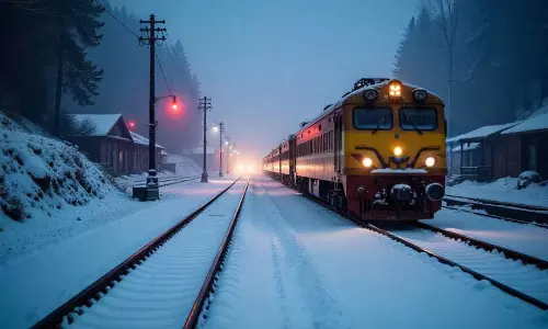 J&K: घाटी के ऊंचे इलाकों में ताजा बर्फबारी, रेल सेवाएं प्रभावित J&K: घाटी के ऊंचे इलाकों में ताजा बर्फबारी, रेल सेवाएं प्रभावित