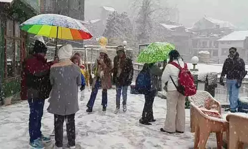 Manali, कुफरी, नारकंडा में हल्की बर्फबारी हुई Manali, कुफरी, नारकंडा में हल्की बर्फबारी हुई